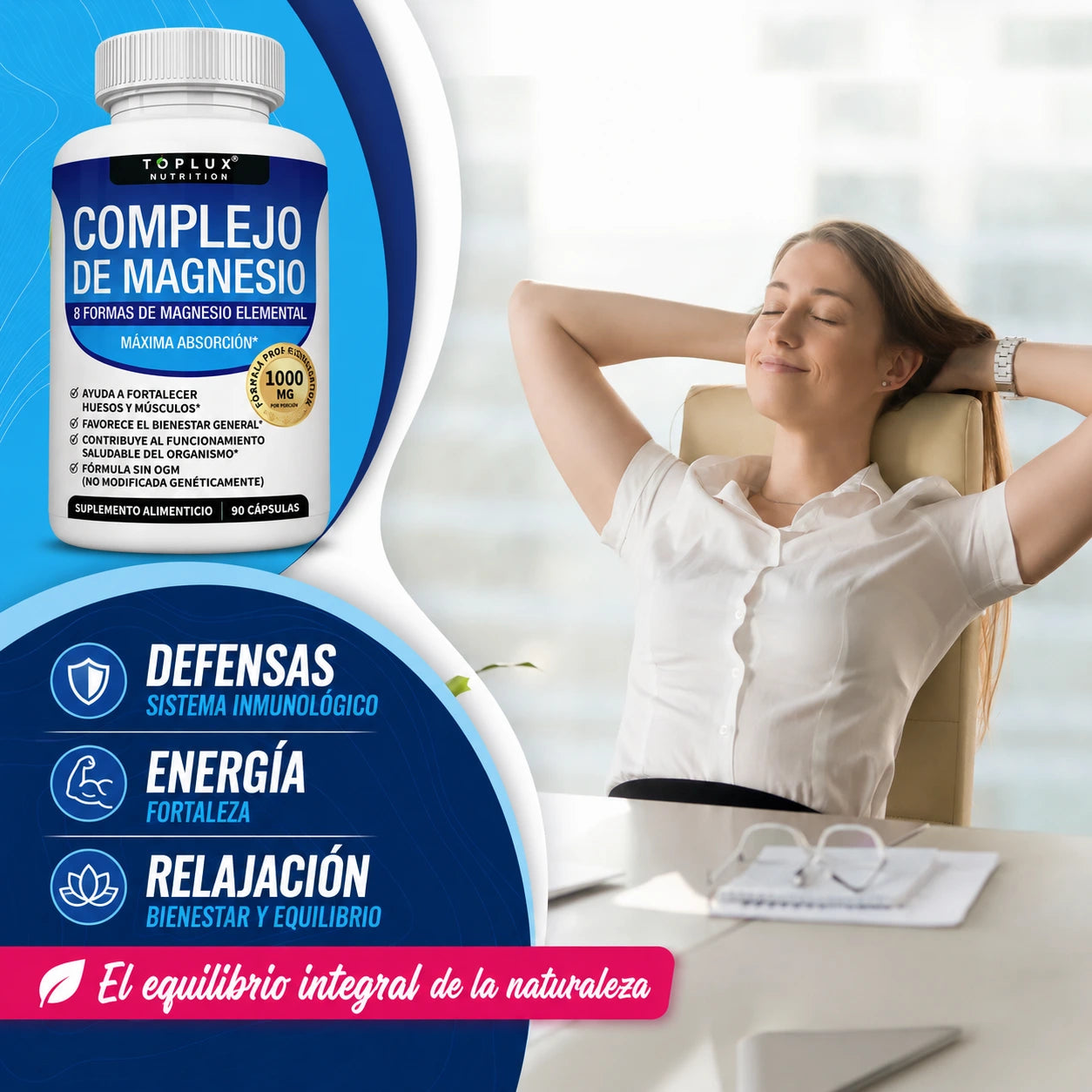 Magnesium 8 en 1 - La Fórmula Completa para tu Bienestar Diario