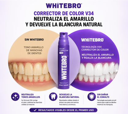 Whitebro – Blanqueador Dental Instantáneo para una Sonrisa Más Blanca