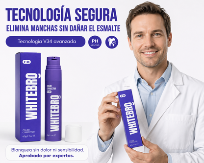 Whitebro – Blanqueador Dental Instantáneo para una Sonrisa Más Blanca
