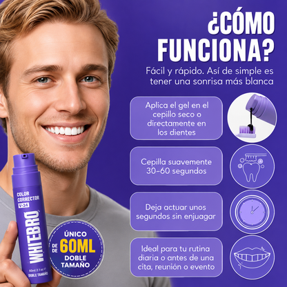 Whitebro – Blanqueador Dental Instantáneo para una Sonrisa Más Blanca